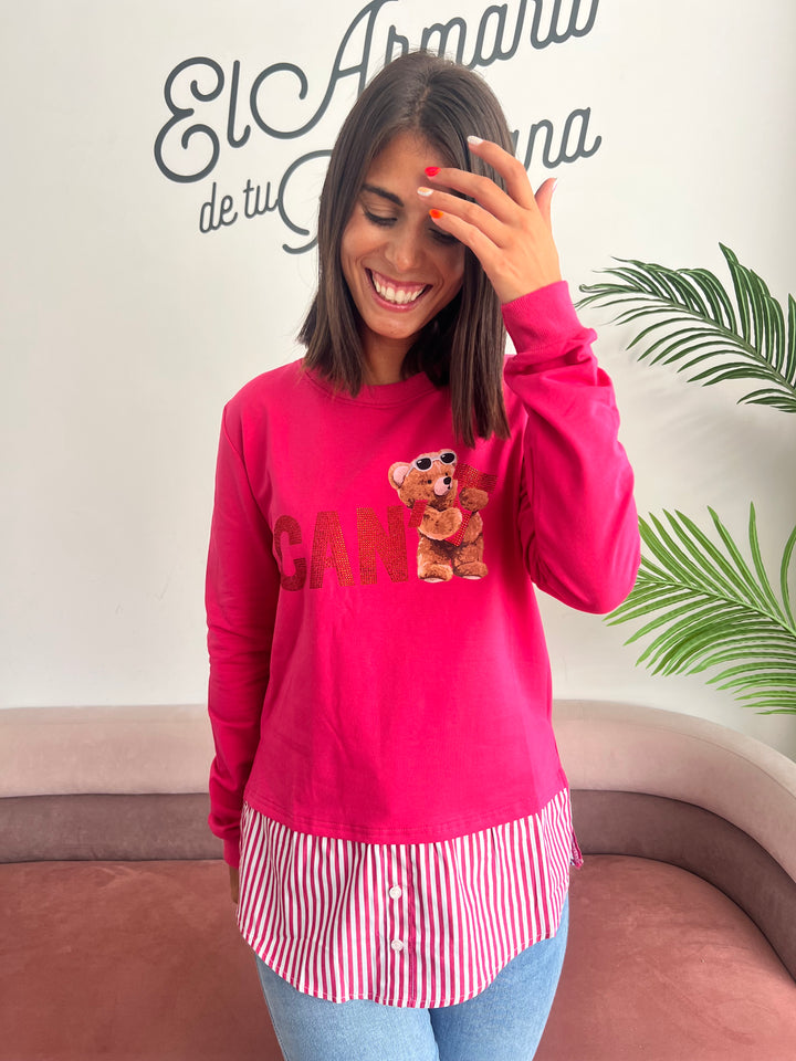 Sudadera Can’t fucsia