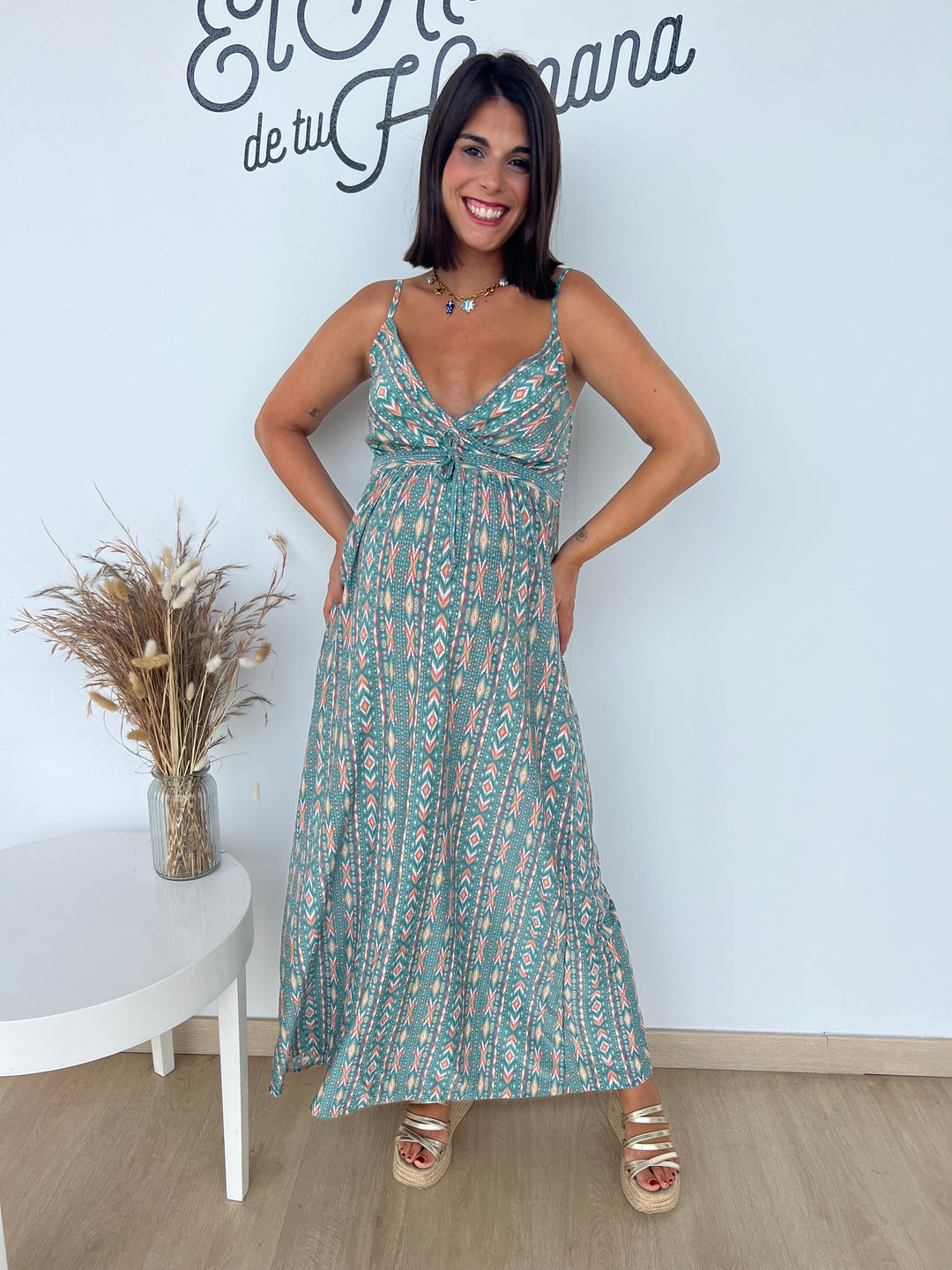 Vestido Amanda turquesa