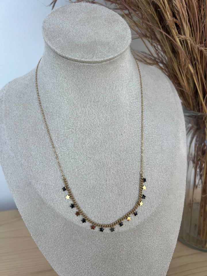 Collar multi stars negro (acero)