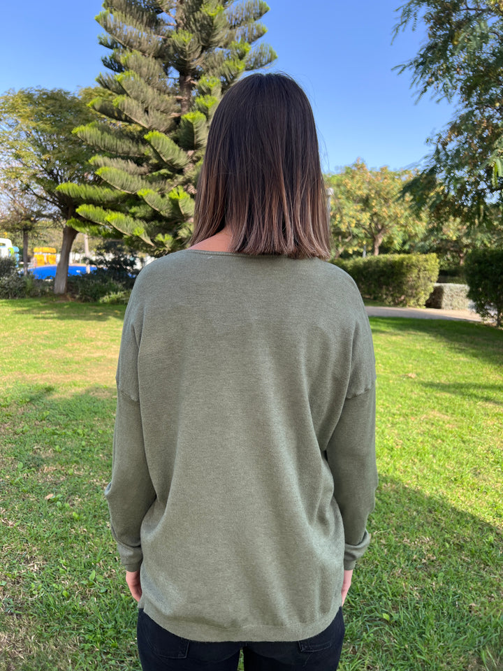 Jersey Christmas verde militar