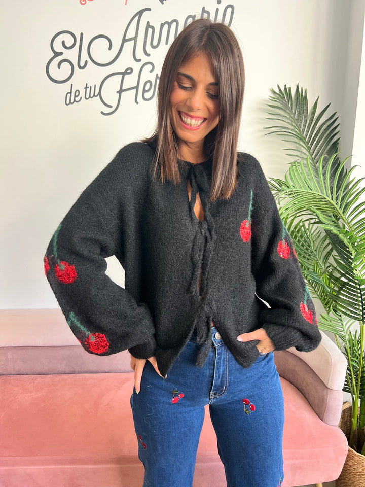 Chaqueta Cerezas negro