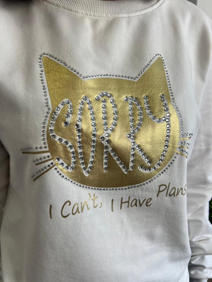 Sudadera Sorry blanco