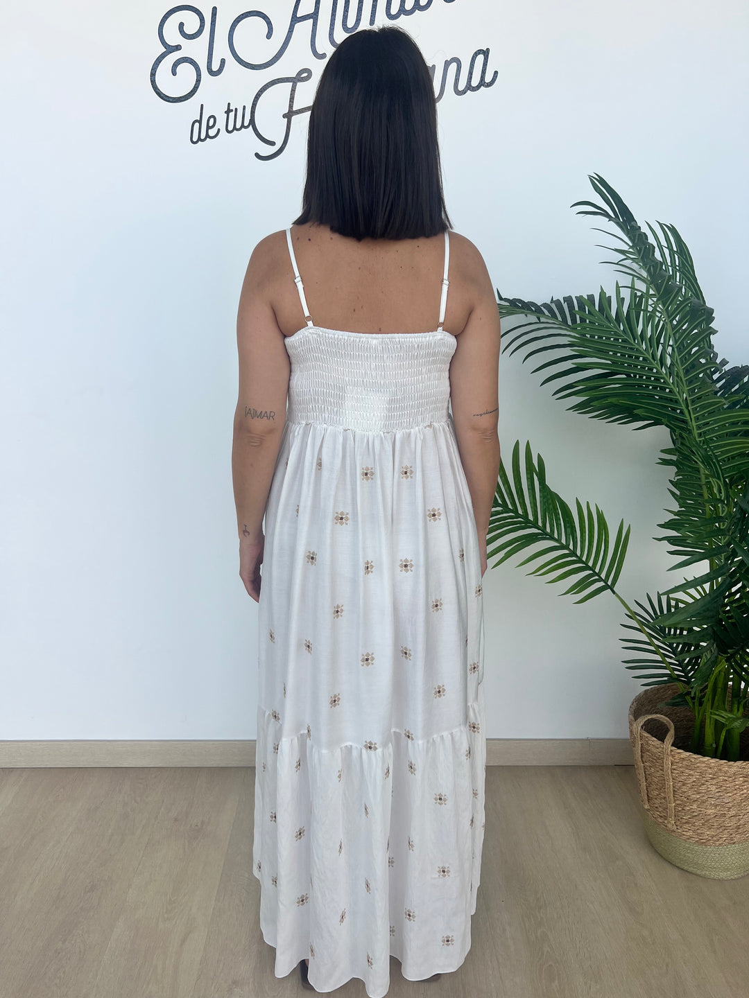 Vestido Mar blanco roto