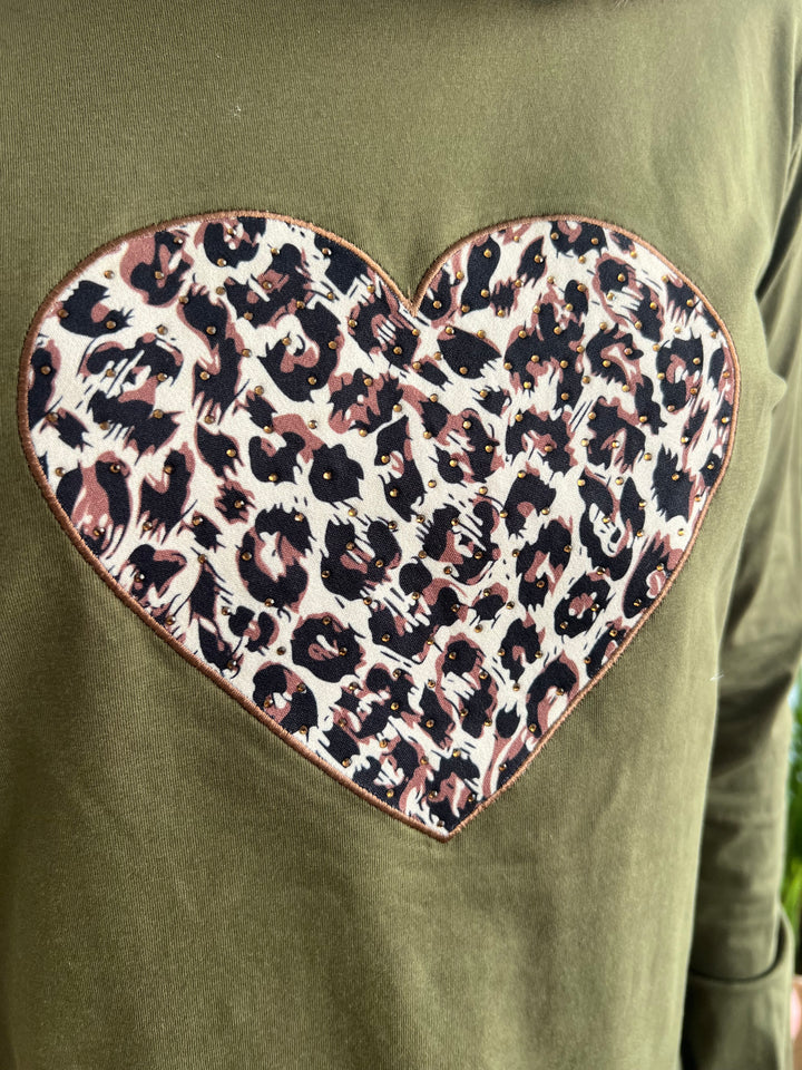 Camiseta Cuore verde militar