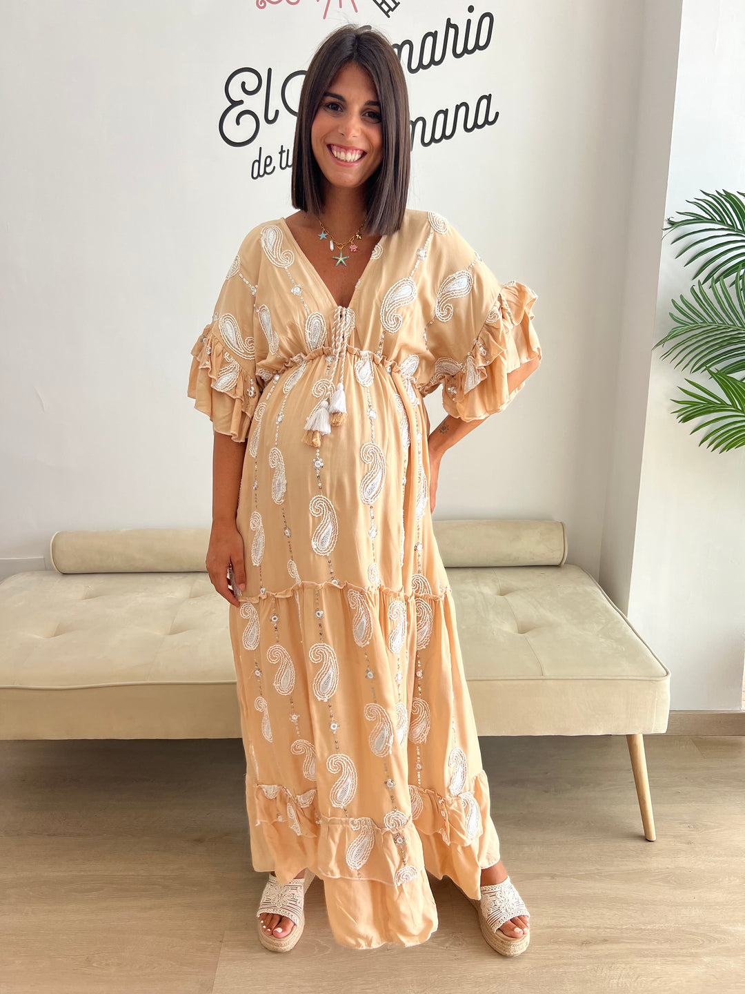Vestido Malú beige