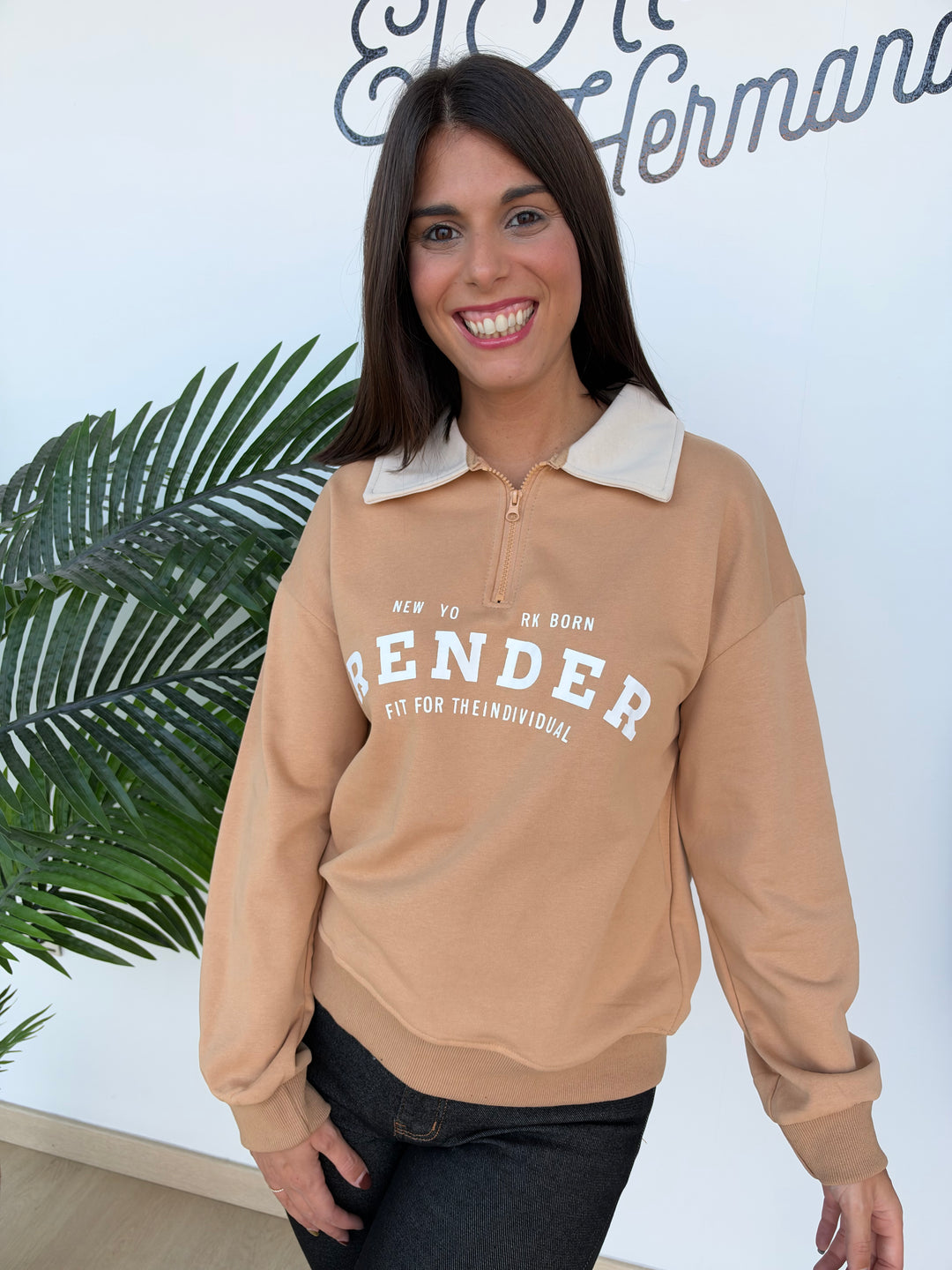 Sudadera Render camel