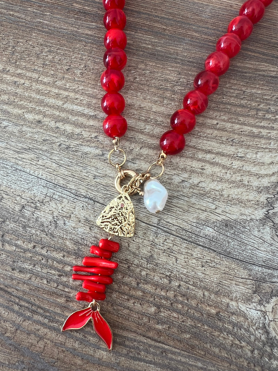 Collar Bone rojo (no acero)