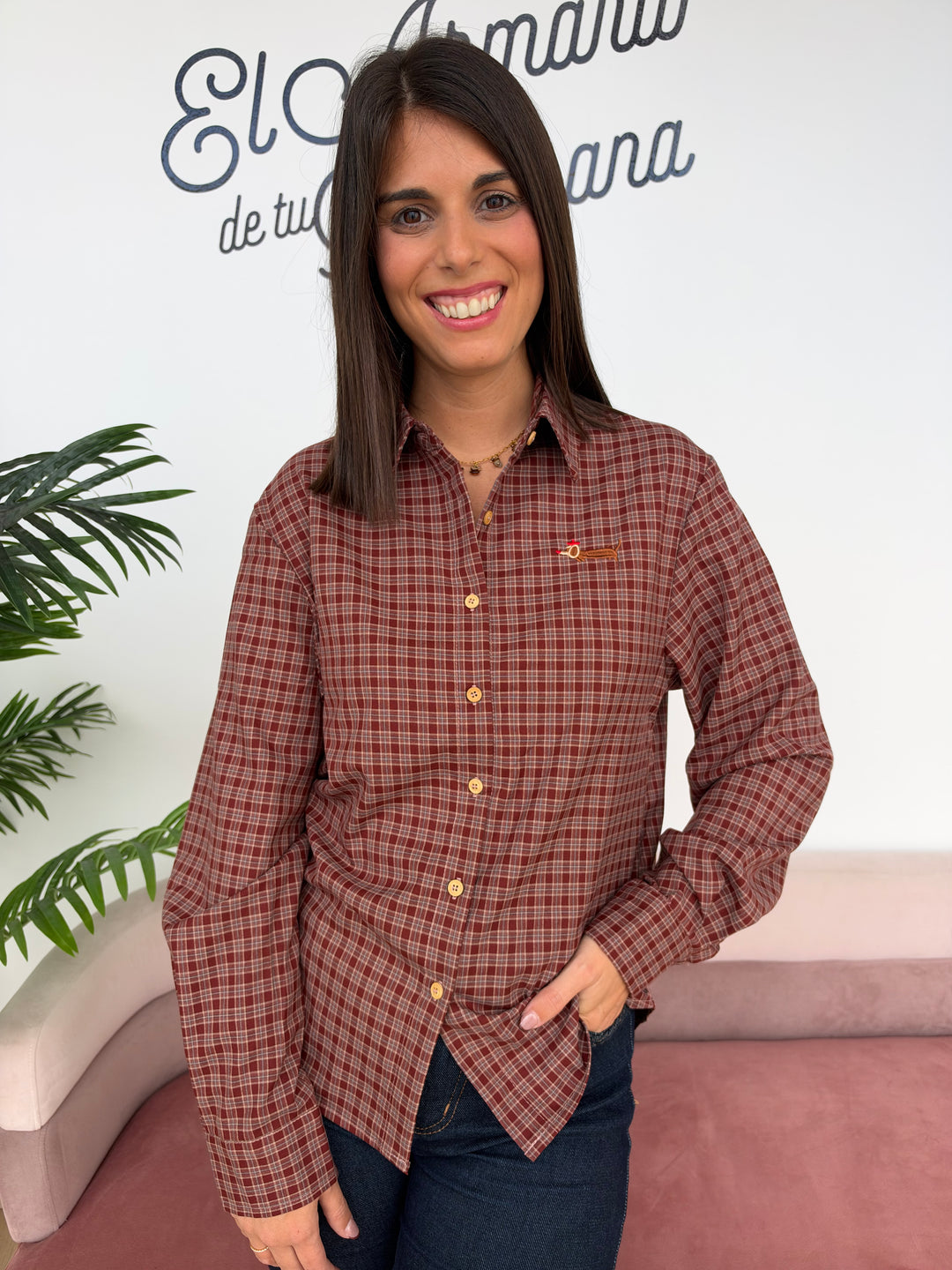Camisa Ronald burdeos