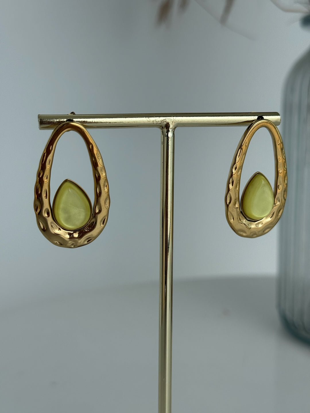 Pendientes Zafira amarillo (acero)