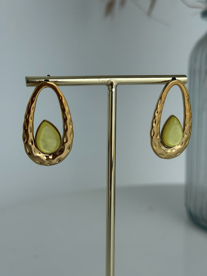 Pendientes Zafira amarillo (acero)