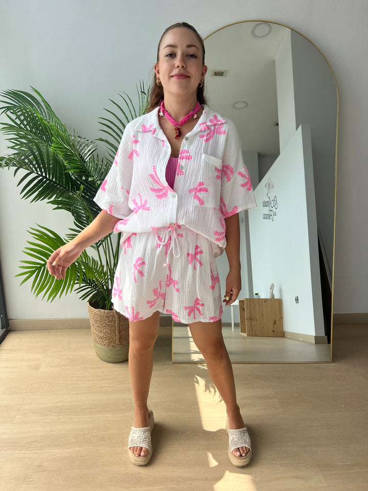 Conjunto Palmeras Rosa