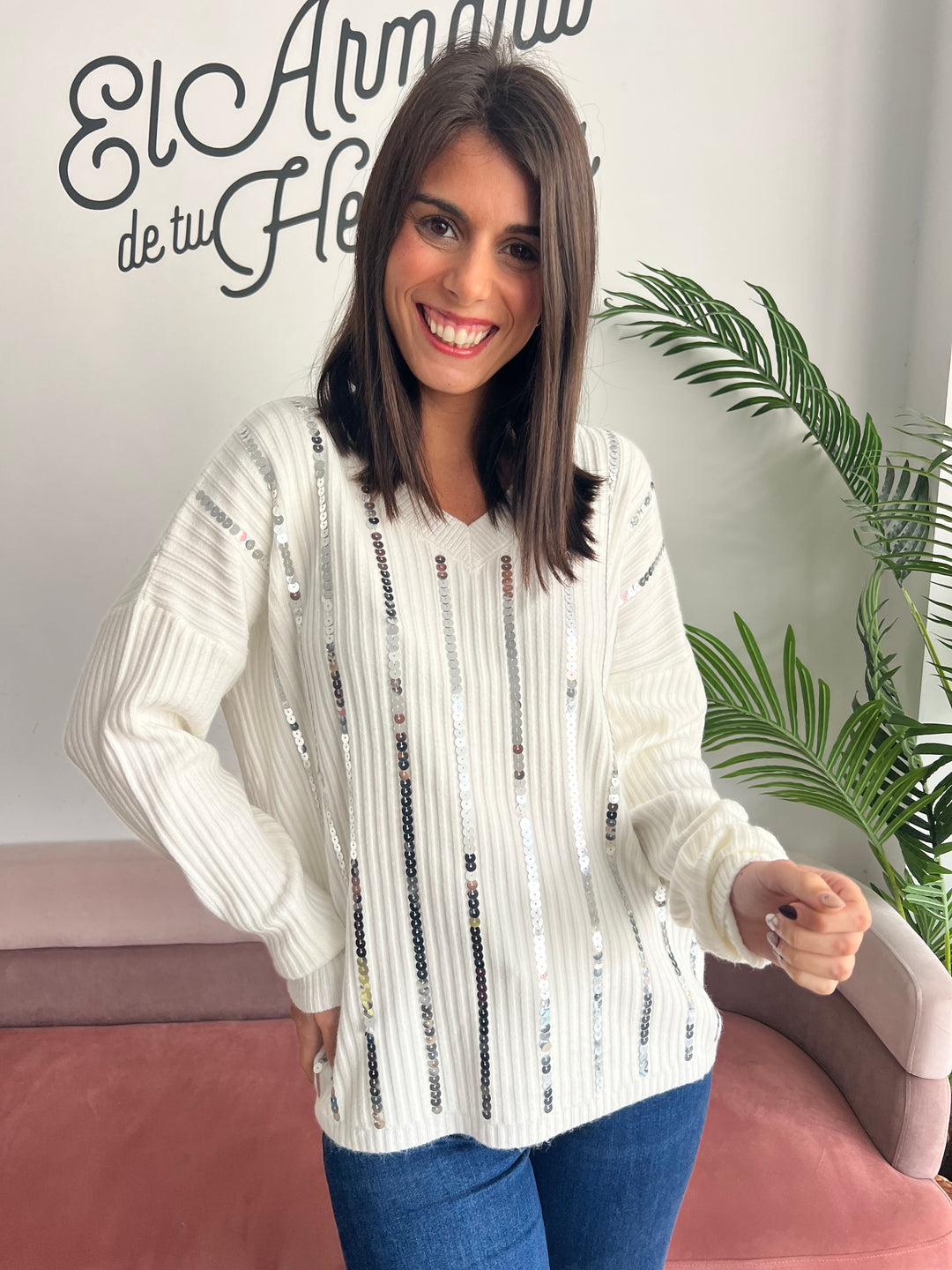 Jersey Sharon blanco