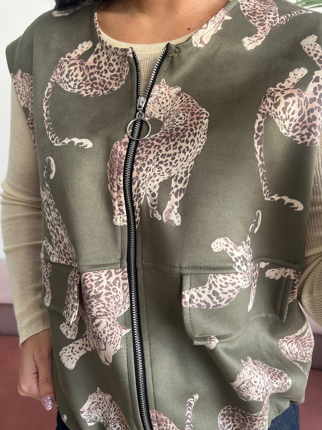 Chaleco Lety verde militar