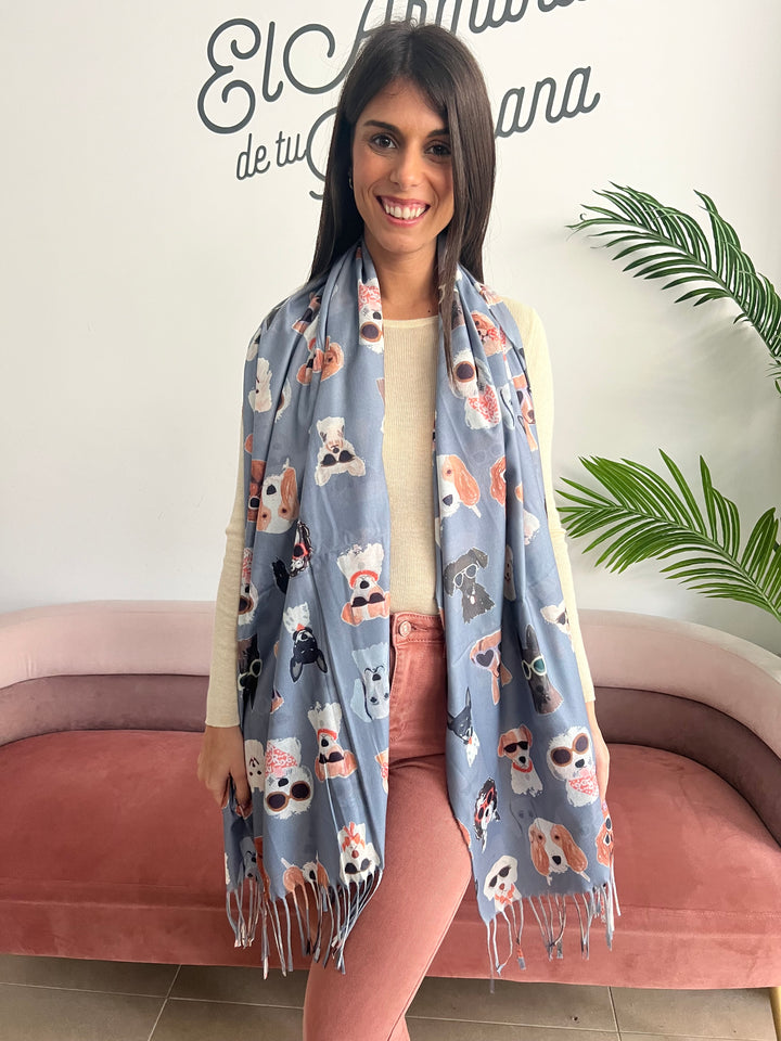 Bufanda Dogs gris