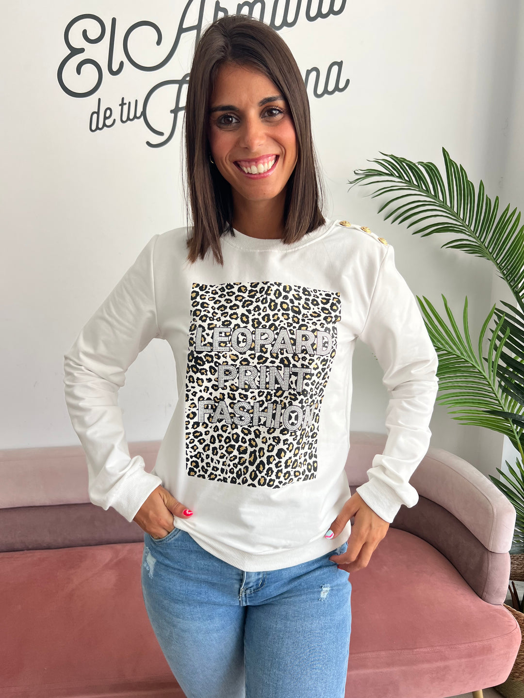 Sudadera Print blanco