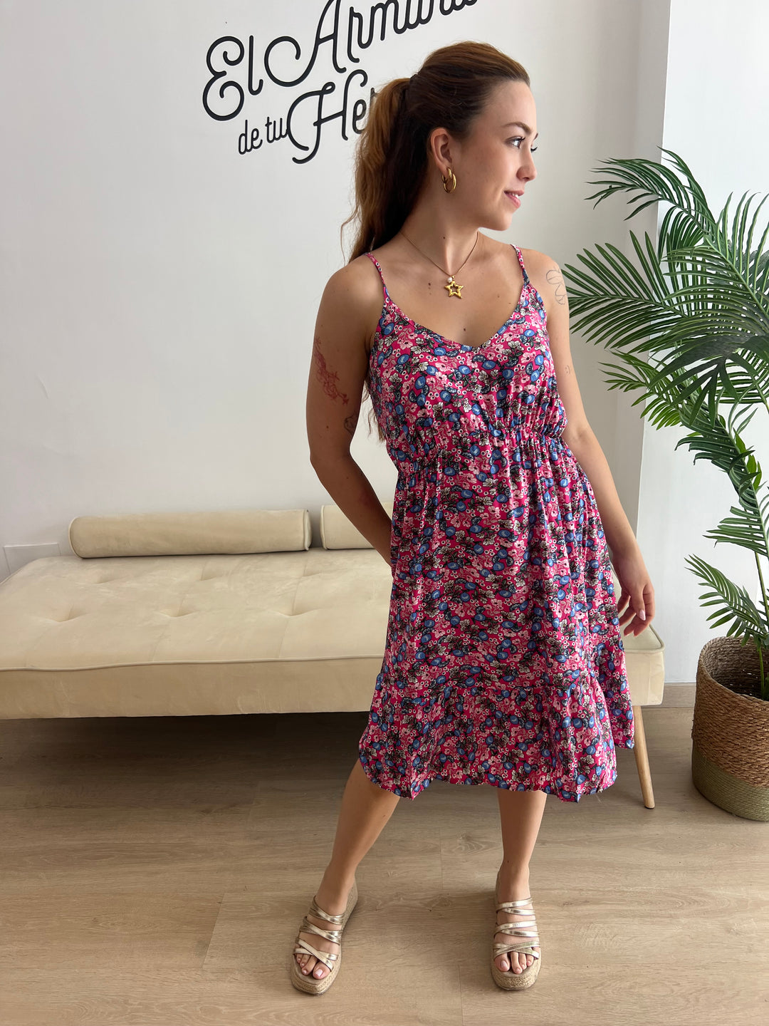 Vestido Anita fucsia