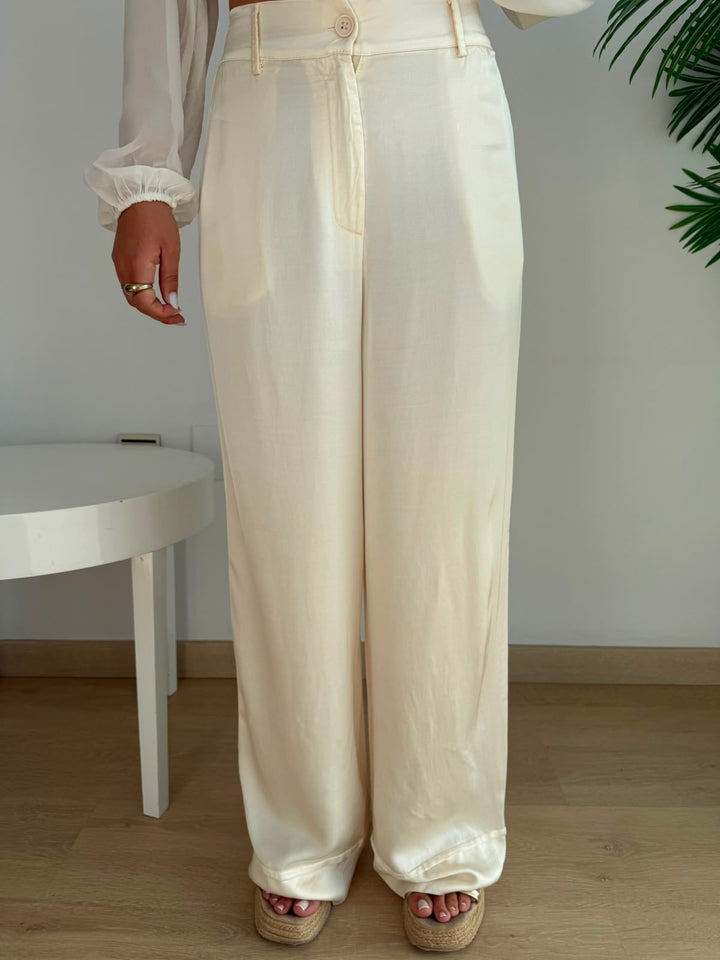 Pantalón Carmina blanco roto
