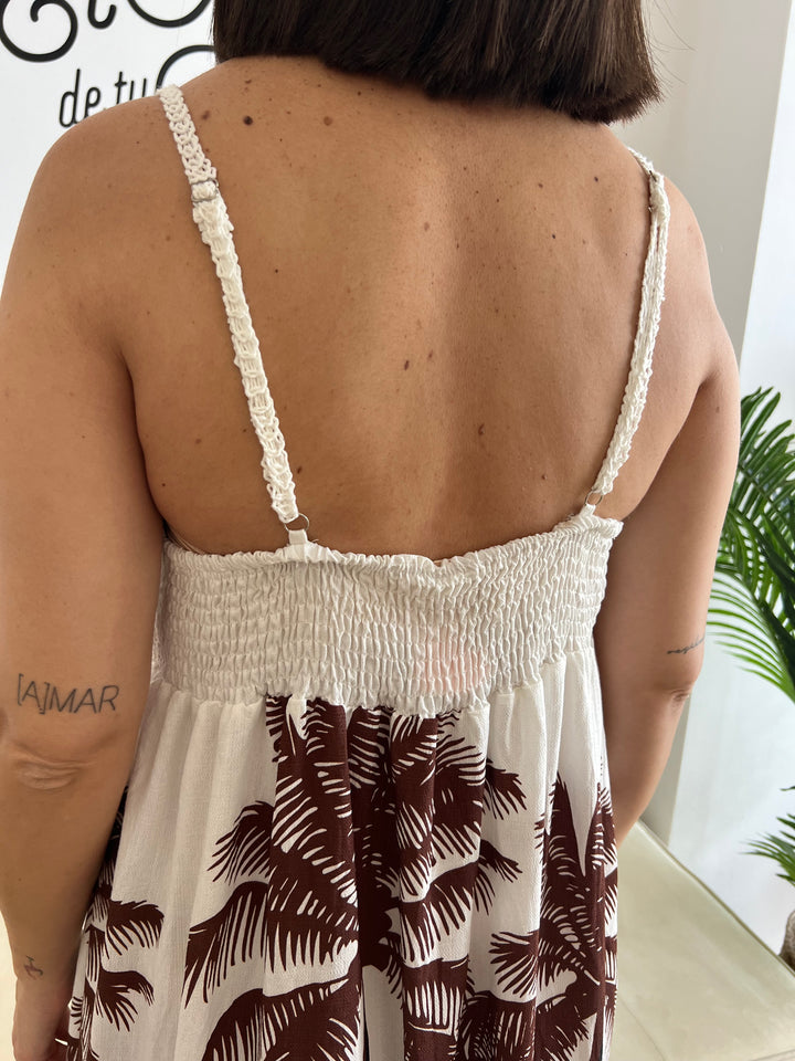 Vestido Palmeras marrón