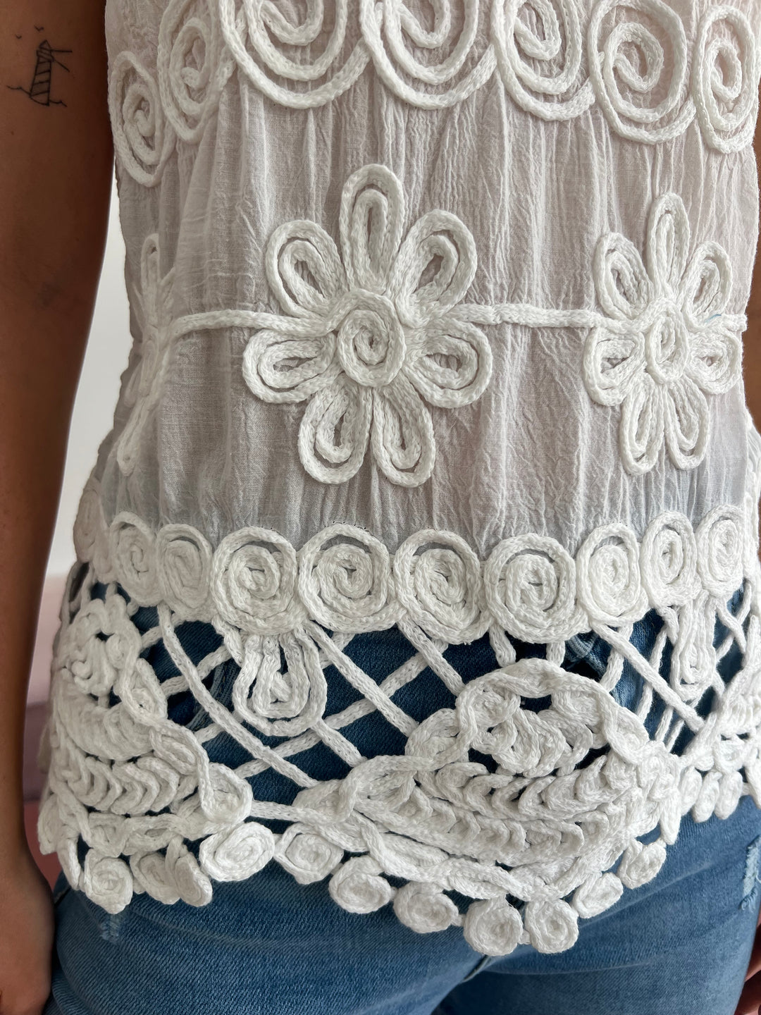 Top Sira blanco