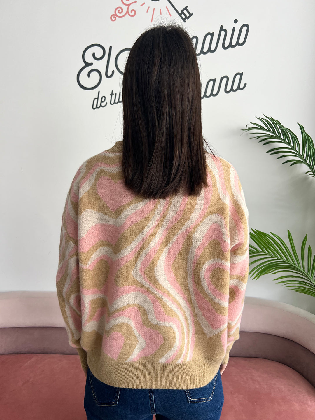 Jersey Corazones camel