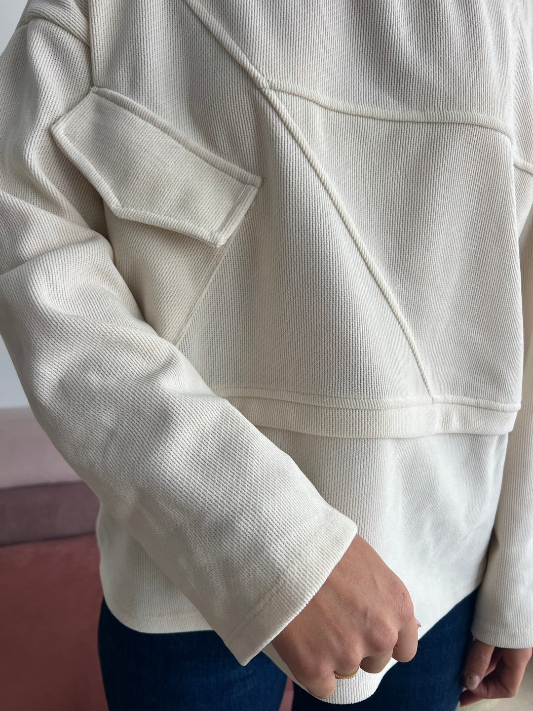 Sudadera Alejandra beige claro