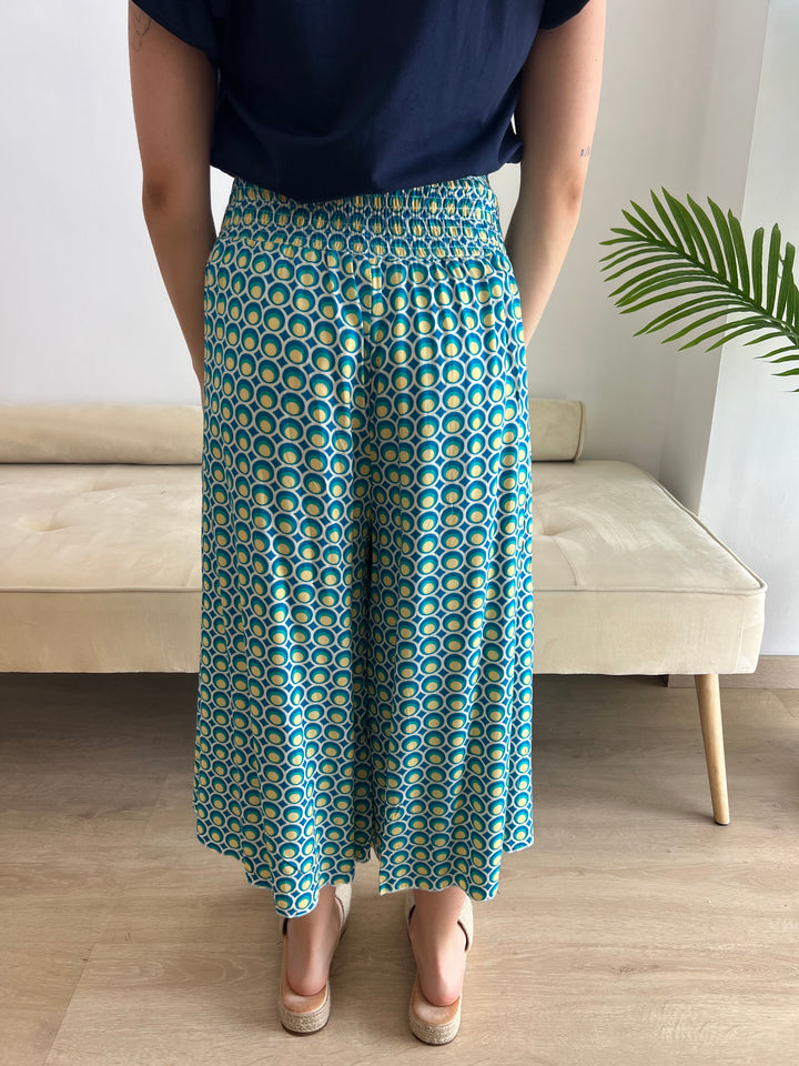 Pantalón Sheila azul y amarillo