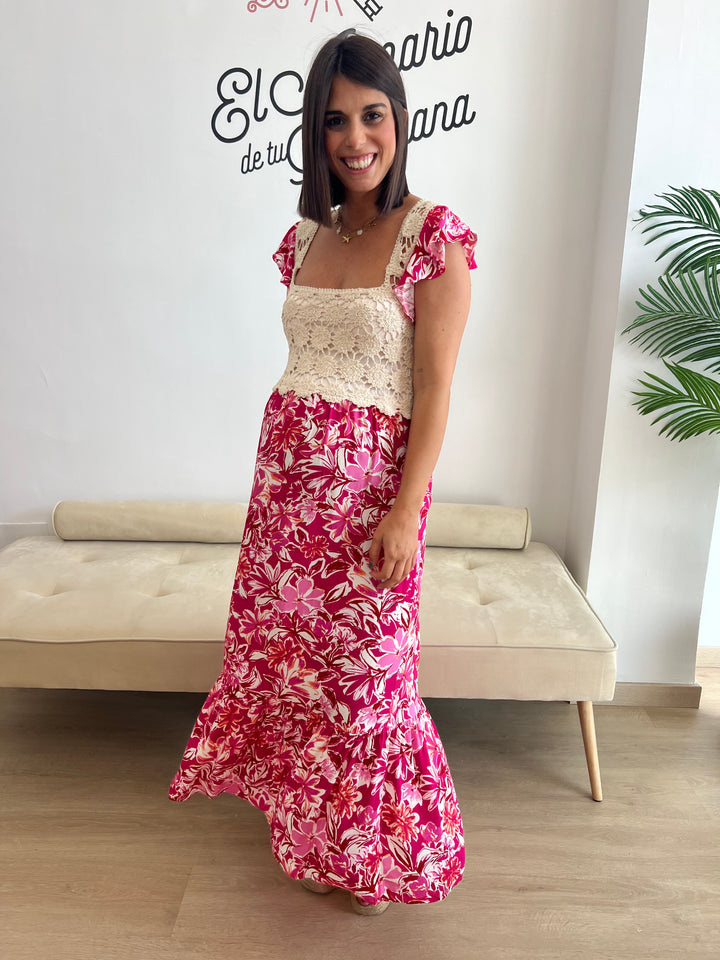 Vestido Celia fucsia