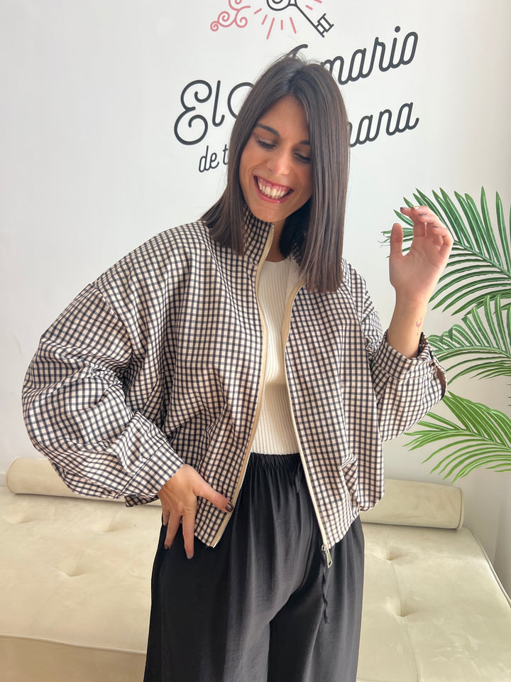 Chaqueta Vichy Bomber