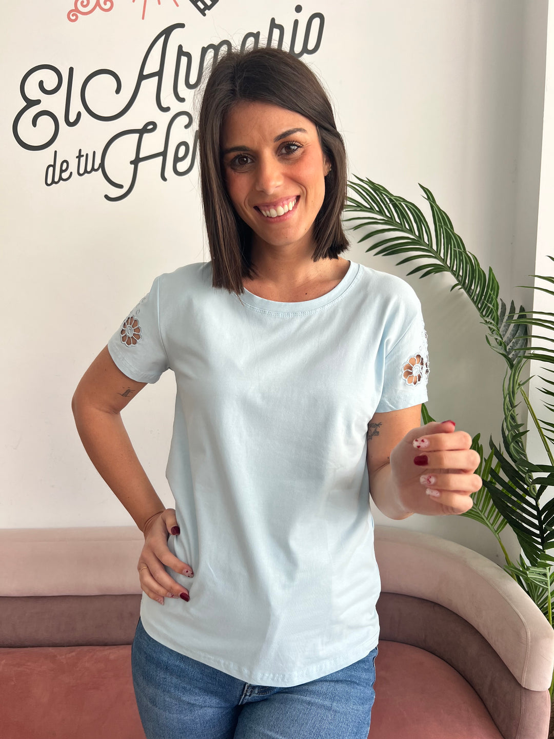 Camiseta Laura celeste