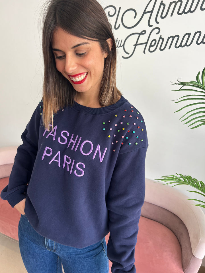 Sudadera París Azul marino