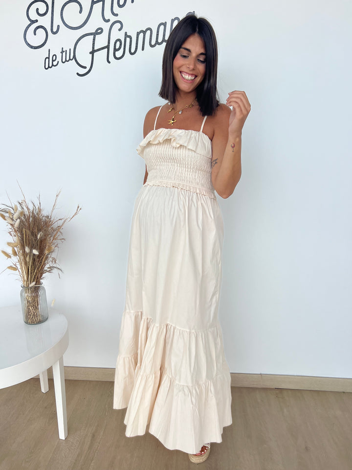 Vestido Lorena beige