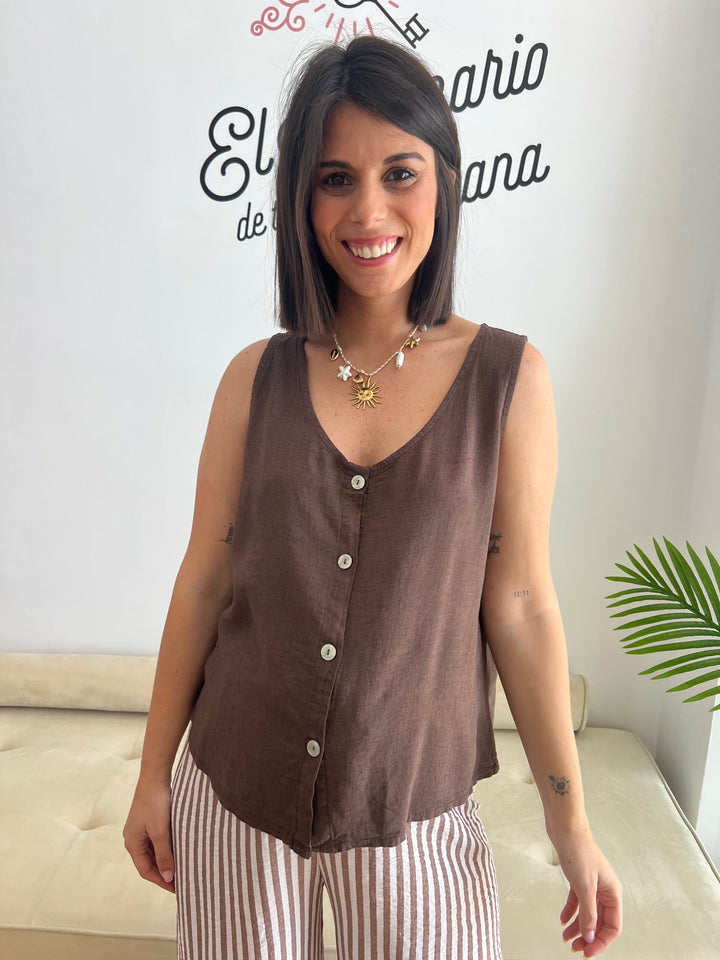Top Vanessa marrón