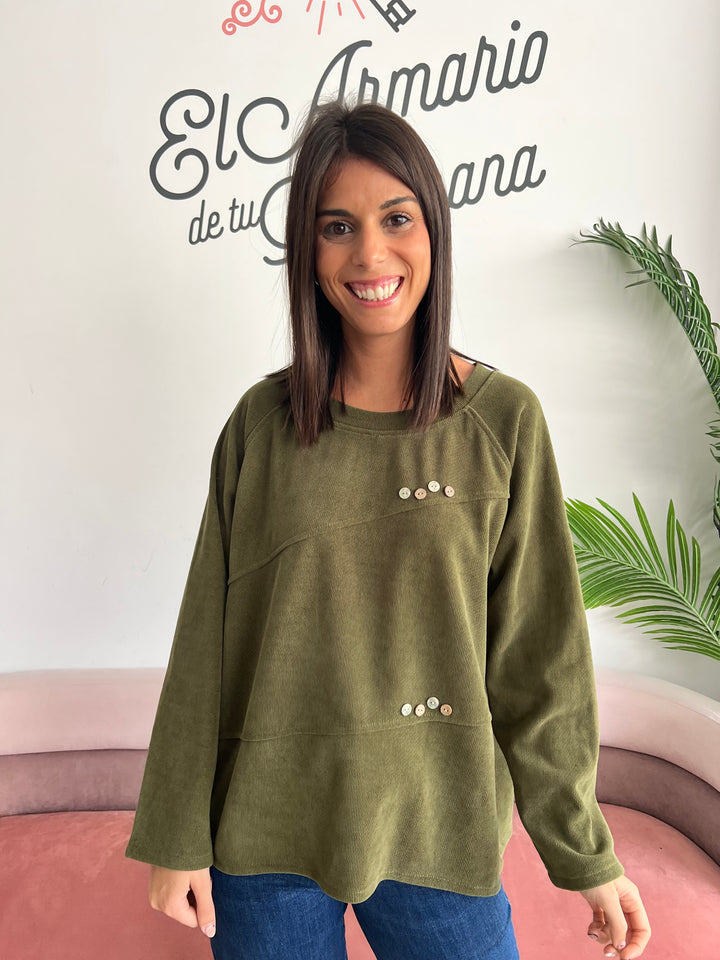 Sudadera Charly verde oscuro