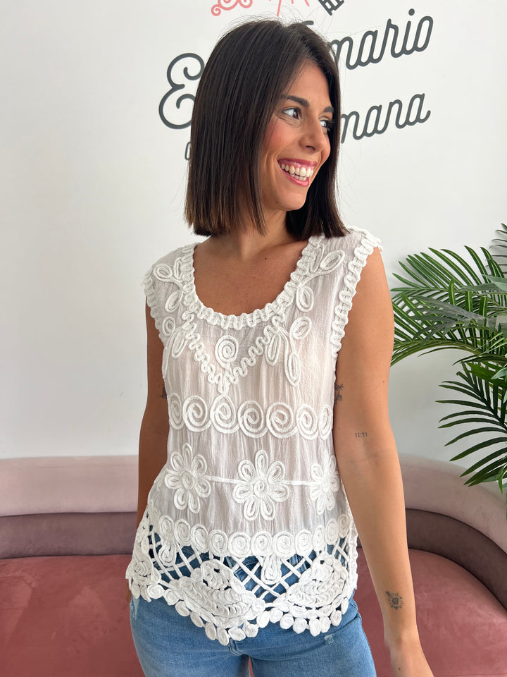 Top Sira blanco