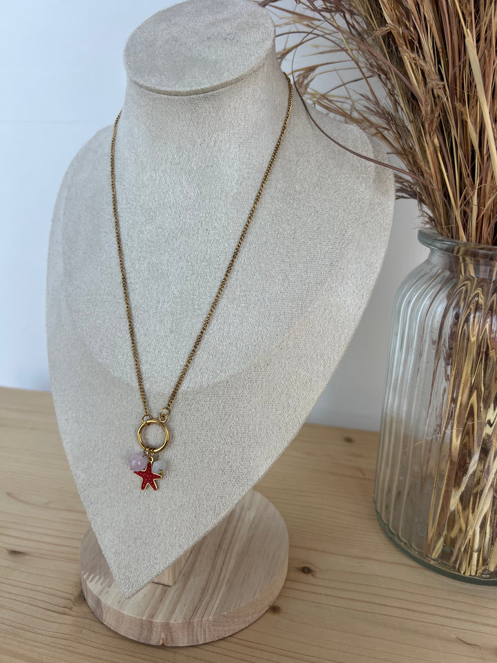 Collar Marina rojo (acero)