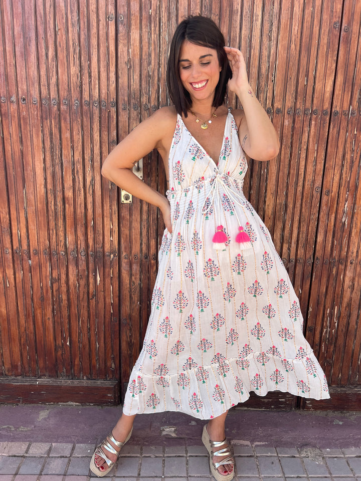 Vestido Micaela fucsia