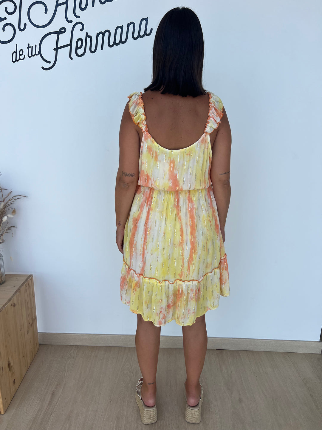 Vestido Conil corto naranja