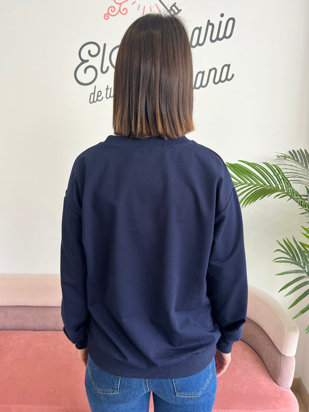 Sudadera Bonjour azul marino