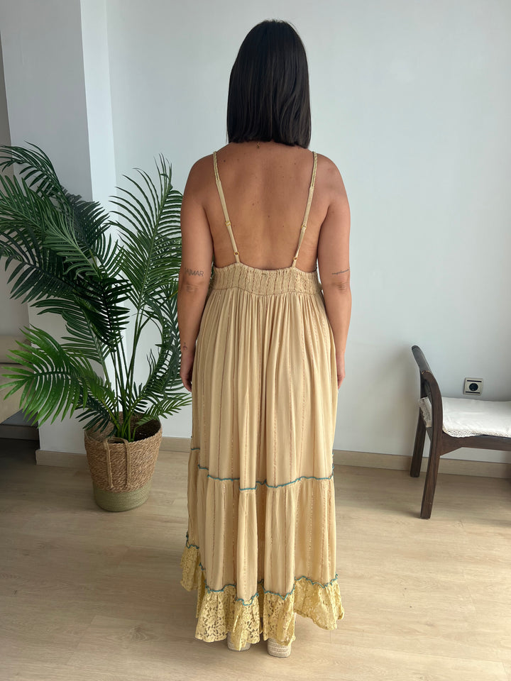 Vestido Paradise beige oscuro