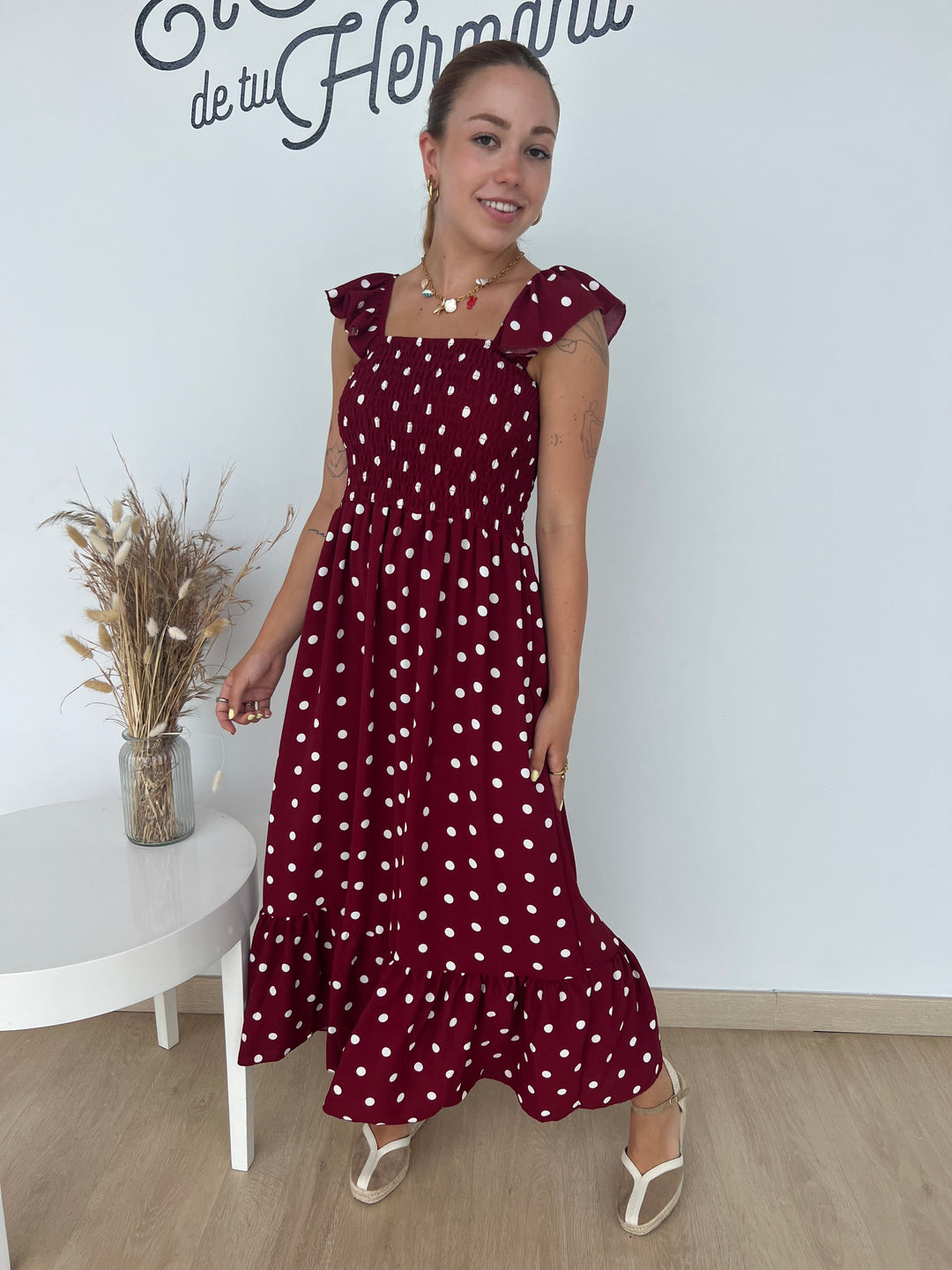 Vestido Violeta burdeos