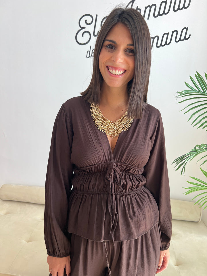 Blusa Malú marrón