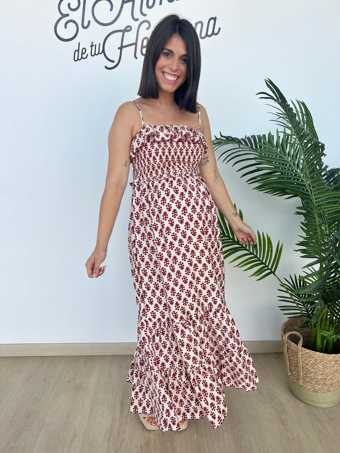 Vestido Sienna burdeos
