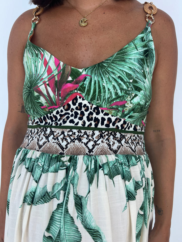 Vestido Tropical verde