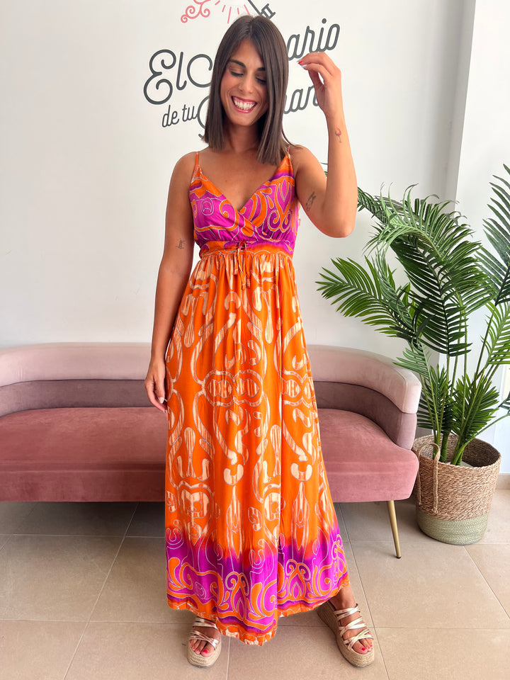 Vestido Belén naranja
