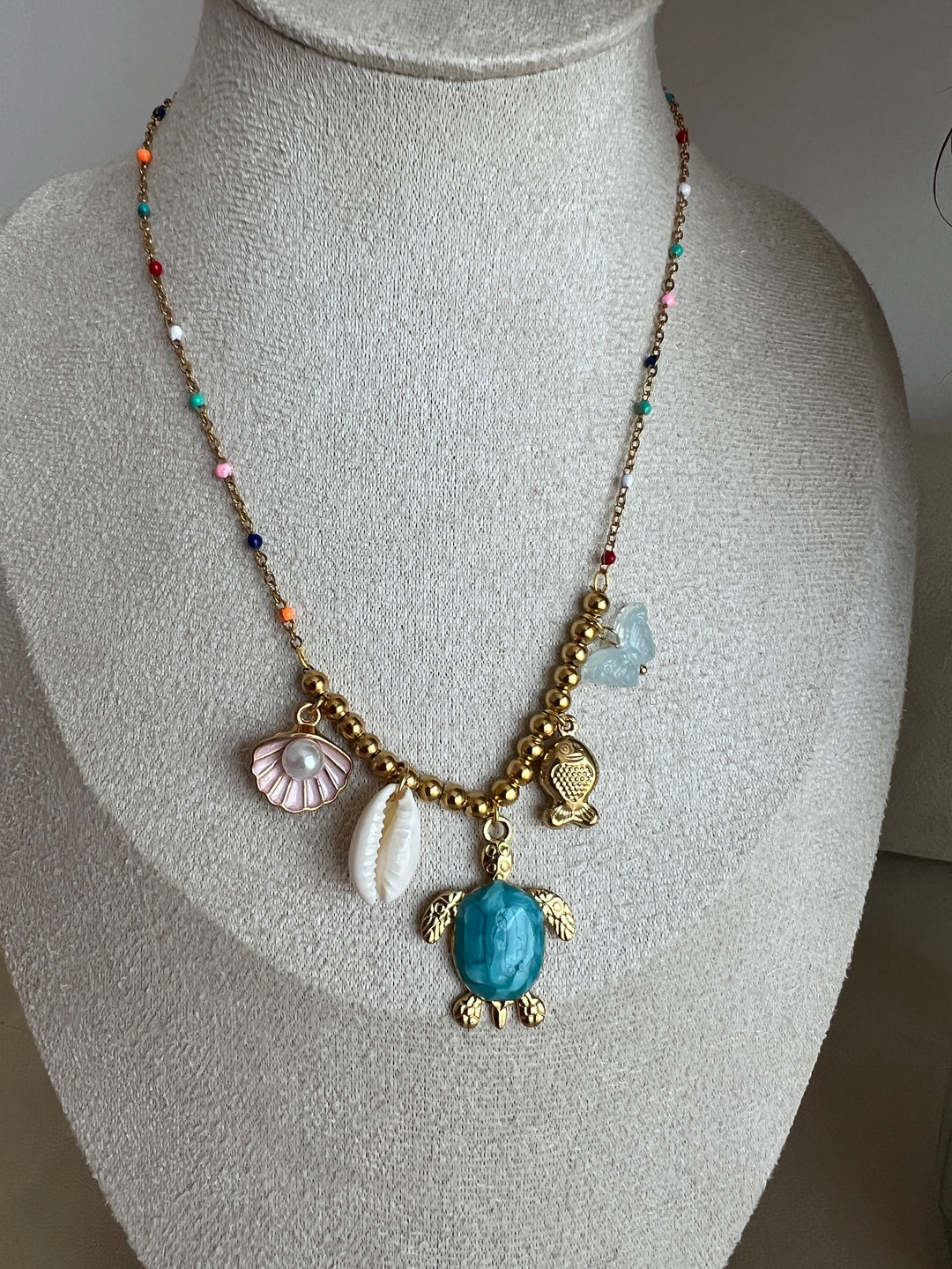 Collar Tortuga Azul (acero)