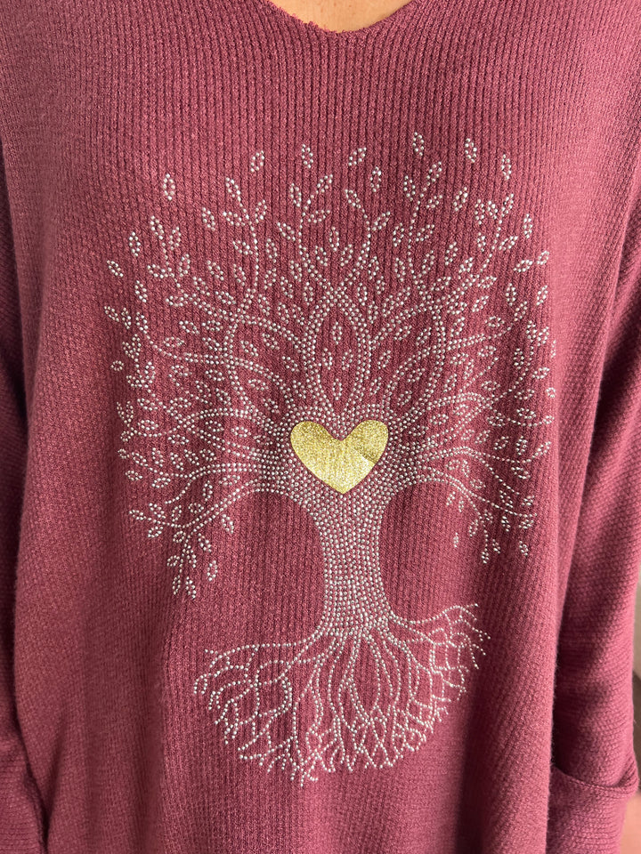 Jersey Árbol burdeos