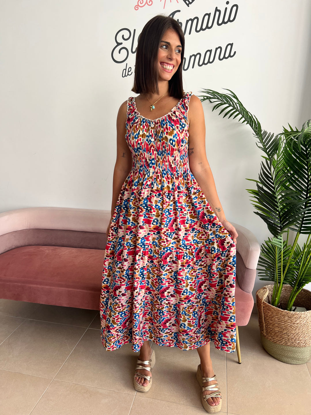 Vestido Silvia fucsia