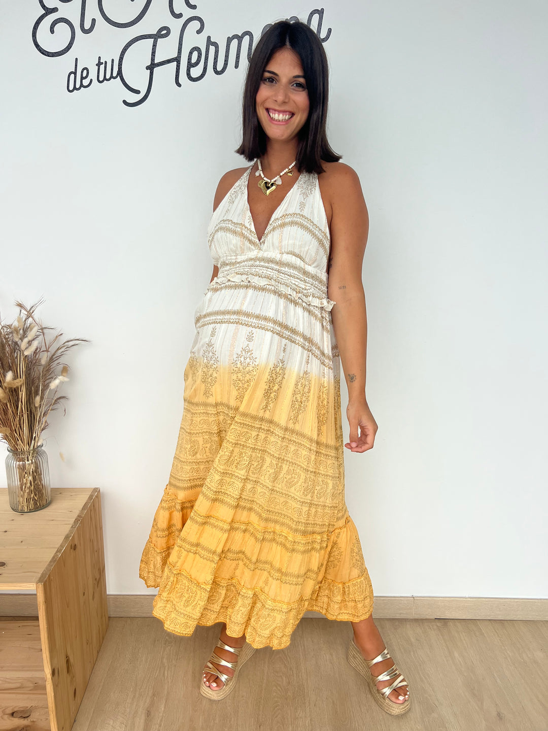 Vestido Palma amarillo
