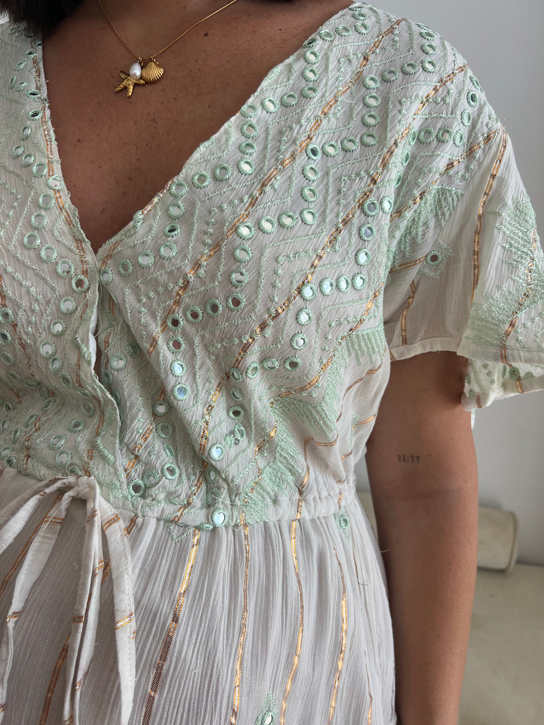 Vestido Cabo aguamarina