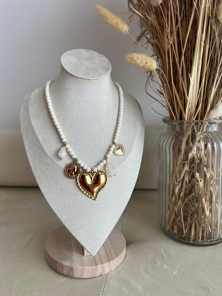 Collar Aurora blanco (acero)